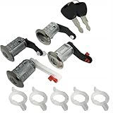 Bohaner 7701470944 7701470945 Car Door Lock Cylinder Barrel Set with 2 Keys for Renault Master MK2 1998-2010 256522 256523