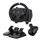 DOYO Gaming Steering Wheel with Pedals and Shifter - 1080° PC Racing Wheel, Vibration Feedback, Paddle Shifters, Steering Wheel for PC, Xbox One, PS4, Xbox 360, Xbox Series X/S, PS3, Switch