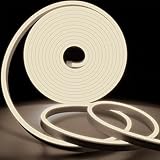KSIBNW Neon Outdoor LED Strip Light Waterproof IP65,16.4ft/5m 220v-240v LED Light Strip,Flexible Cuttable Neon Rope Light Neon Strip Light for Bedroom Garden,Outdoor Indoor Decor, Natural White 4000K