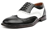 Ferro Aldo Arthur MFA139001D Mens Wingtip Two Tone Oxford Black and White Spectator Dress Shoes black Size: 13