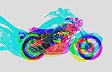 A3 Photo Triumph X75 Hurricane 1973 Ltd Edition Art Colour Glitch