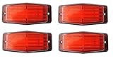 4 pcs LED Double Burner Style Amber Front Marker Light Retro Lamp Compatible with Scania Trucks