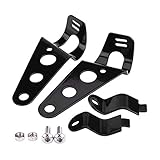 Headlight Mount Brackets, 2Pcs Universal Headlight Brackets, for Triumph Norton BSA Ducati and Other Motorcycles with 28mm-34mm Fork Tubes (Black)