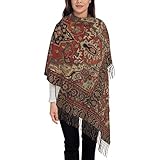 Rustic Antique Oriental Turkish Scarves Soft Shawl Fashion Shawl Wrap With Tassel
