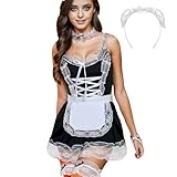 JasmyGirls Cosplay Lingeries Plus Size Naughty Maid Outfits for Women Sissy Dress French Maid Cosplay Costume Roleplay Uniforms Men