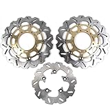 Arashi Floating Front Rear Brake Discs Rotors for Suzuki GSXR 600 2008-2017 K8 K9, Motorcycle Replacement Accessories Gold