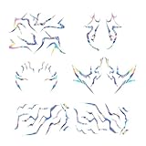 Purple Temporary Tattoos With Laser Heat Transfer, Realistic, Waterproof Body Art For Cosplay, Halloween And Party Make-Up (10 Sheets)