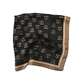 FAIRYGATE Black Scarf for Women UK Womens Scarf 27 Inches Silk Like 70 Square Ladies Hair Scarfs Sleeping Headscarf Headwear Satin Scarves 21234