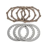Qxryzp Clutch Kit Steel Friction Plates Motor Parts, for YAMAHA, YB100 DX100 L5 L5T L5TA 1969-1987 131-16321-00 4EU-16321-00 Motorcycle Clutch Friction Plate Replacement