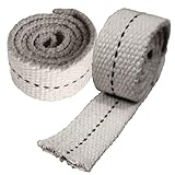 Replacement Wick for Anti-Frost Greenhouse Heater or Cold Frame Heater and Paraffin Heaters, Lamps Oil Burners or Kerosene Burners Flat Cotton Wicks 2cm 3/4 Inch - Pack of 2 Long Tail Wick