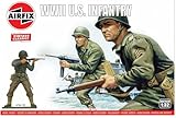 Airfix Model Figures Set - A02703V WWII U.S. Infantry - Model Building Kit Accessories, Plastic Model Kits for Adults & Children 8+, Set Includes 14 Unpainted Figures - Model Accessory for Dioramas