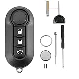 For Fiat Ducato Doblo 500 500L Punto Bravo Panda Citroen Nemo Relay Jumper Iveco Daily Iveco Eurocargo Ford KA Vauxhall Combo 3 Buttons Car Key Fob Case Shell Battery CR2032