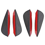 Front Bumper Canards, Car Front Bumper Splitter Lip Spoiler, 4pcs Universal Carbon Fiber Front Bumper Fins Lip Spoiler Canards