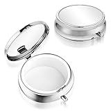 Sibba Portable Medicine Pill Case, Travel Multi-Functional Moisture Proof Pill Box for Purse & Pocket, Cute Metal Medicine Pill Organizer Box for Vitamins, Fish Oil & Supplements(1 Compartment)