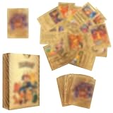 Dhqkqg 55 PCS Anime Gold Cards, Anime Game Card Box, Cartoon Trading C-ard, Collectible Gold C-ard Set, For Fans