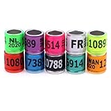 zalati Birds Aluminum Rings 100pcs Foot Ring Leg Bands for Racing Pigeon Parrot Finch Canary Hatch Poultry - Color Random