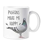 60 Second Makeover Limited Pigeons Make Me Happy Pigeon Mug Racing Fancier Gift Present for Bird Lovers - Unique Pidgeon Gifts for Men and Women Coffee Cup