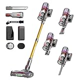 UNINELL HOME Cordless Rechargeable Vacuum Cleaner with Wall Mount Charging, 48Kpa 550W 65Mins for Home, Anti-Tangle Stick Vacuum Self-Standing for Pet Hair/Carpet