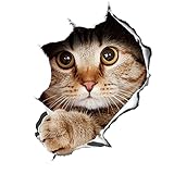 SHUNHUA Personalised Stickers 1 Pcs Fashion 3D Cat Car Sticker Automobiles Motorcycles Exterior Accessories Vinyl Decals for Bmw Audi Ford Lada Vw 17x13cm