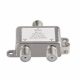 DollaTek 2 in 1 2-Way Satellite Splitter MX21D TV Signal Cable TV Signal Mixer SAT/ANT Diplexer Lightweight Compact