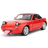 imtfzct 1/32 Mazda Miata MX-5 Alloy Model Car, Pullback Toy Car with Light and Sound, Removable Top, Collectible Model, Gifts for Children aged 4-7 (red)