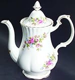 MOSS ROSE ROYAL ALBERT COFFEE POT L/S 6 CUP -NEW EX FACTORY- RARE