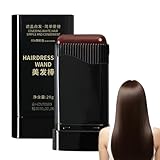 Temporary Hair Dye Comb, 20g Waterproof Sweat-proof Hair Dye Stick, Instant White Hair Concealer Stick, Long Lasting Hair Touchs Up Brush, Portable Concealer Applicator, for Women & Men (Dark Brown)