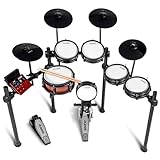 Alesis Nitro Pro XL Electric Drum Kit with Dual-Zone Quiet Mesh Pads, 500+ Authentic BFD Sounds, Bluetooth, Drumeo, USB MIDI
