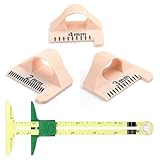 Sewing Gauge, 4-Piece Sewing Finger Ruler Kit with Blanket Stitch Thumb Guide, DIY Stitching Tool for Quilting, Embroidery, and Edge Finishing, Includes 2mm, 3mm, 4mm and T-Scale (17 x 6.5 cm)