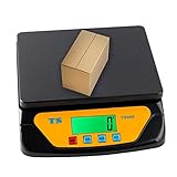 Postal Scale Shipping Scale, Accurate Digital 30kg 66lb/1g 0.1oz Back-Lit LCD Display, Digital Scale for Packages, Letters, Food g/oz/lb/kg/tl/ct Conversion (Black)