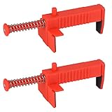 2 Pack Brick Line Runner Brick Liner Clamps Wire Drawer Bricklaying Tool Fixer for Building Construction Brickwork Wire Puller, Red