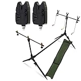 Carp Fishing Pod & Alarms With Swingers 2 Bite Alarms, 3 Rod Rests & Bag