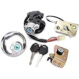 Motorcycle Gas Tank Cap Key Seat Ignition Switch Lock Set for Suzuki GZ 125 250 GZ250 1999-2011 GZ125 1998-2003