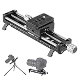 NEEWER 140mm Macro Focusing Rail, Macro Rail Slider with 360° Rotation, 4 Directional Locking, Retractable Feet, Acra Type QR Plate, 1/4" & 3/8" Screw for Macro Photography Close Up Shooting, GM-MP2