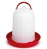 6 Litre Drinker Chicken Poultry Bird Quail Hen Turkey Red Water Refill Container