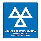 MOT Vehicle Testing Station Garage Sign, 1.2mm Recyclable Polypropylene, W625mm x H600mm