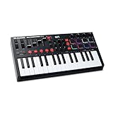M-AUDIO Oxygen Pro Mini 32-Key USB MIDI Keyboard Controller for MacOS and WinOS, with Beat Pads, Assignable Knobs and Faders, and Native Instruments Sound Pack (NKS Integration)