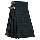 Magnificent Sport Men’s Scottish Black Watch Tartan Kilt 5 Yard Traditional Highland Wear with Adjustable Leather Straps Skirt (UK, Numeric, 34, Regular, Regular, Black Watch)