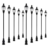 SPORTARC 10pcs LED Street Lamps for Railway Model Making, Adjustable Height 8.5cm 1:87 OO/HO Scale Model Railway Train Street Lights Architectural sand table model wall lamp G-type garden lamp