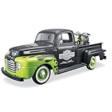 Maisto M32171 1:24 Scale Harley Davidson Set Including A Ford F-1 Pick-Up And Fl Panhead Bike Die-Cast Model