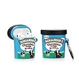 Derhom Airpods Silicone Case Funny Cute Cover Compatible for Apple Airpods 1&2[Beverage Can Series] (Benjerry Ice Cream)