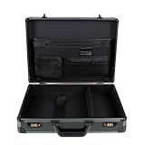 AR BRAND EST. 2021 Aluminium Briefcase Business Office Travel Work Laptop Attaché Bag (Black)