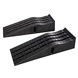 KATSU Plastic Car Ramps, Extra Wide, 2 Pieces Heavy Duty Garage Ramps for Lifting Automotive Vehicles Workshop Car Service and Repair 161920