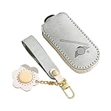 ontto Car key fob cover fit for BMW mini Countryman Cooper One 2023 2024 2025 Keychain Keyring Accessories Ghost Wax Leather key bag key holder Protector Green