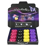 Mixed Perfume Wax Melts: 16 x 6g Heart Shaped Melts in a Presentation Gift Box, 4 pcs Each of Angel, Alien, Black Opium and Creed Candle Alternative