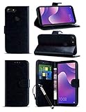 Wallet Phone Case Compatible with Huawei P10 Plus PU Leather Cover with Card Holder Slots [Kickstand Stand Case] [Magnetic Closure] Compatible with Huawei P10 Plus/VKY-L09 / L29 [Black]