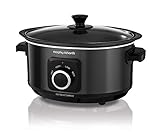 Morphy Richards 3.5L Sear & Stew Slow Cooker, Shatter Resistant Aluminium Pot, 3 Heat Settings, Hob Proof, Easy Clean, 163W, Black, 460012