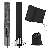 Newthinking Rotary Washing Line Cover, 420D Heavy Duty Waterproof Washing Line Cover with Zips for Dryer Rotary Line, 168x16x16cm