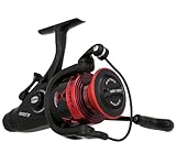 PENN Fierce IV Live Liner, Fishing Reel, Spinning Reels, Sea - Inshore Fishing, Versatile Sea Fishing For Boat, Kayak, Shore, Jigging, Surf, and All-Round Use, Unisex, Black/Red, 8000