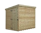 Empire 2000 Pent Garden Shed 8X5 SHIPLAP T&G TANALISED PRESSURE TREATED